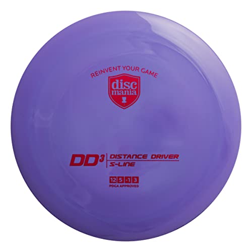 Discmania S-Line DD3 Disc Golf Driver – Overstable Frisbee Golf Disc, Disc Golf Distance Driver - Colors Will Vary (170-172g)