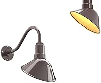 Vista 54 de Steel Lighting Co. Luz de Letrero de Tienda Venice para Pared de Acento de Restaurante Exterior Cúpula de 9 pulgadas Brazo Recto de 6 pulgadas