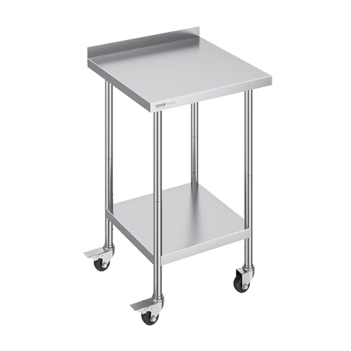 VEVOR Edelstahl-Arbeitstisch, kommerzieller...