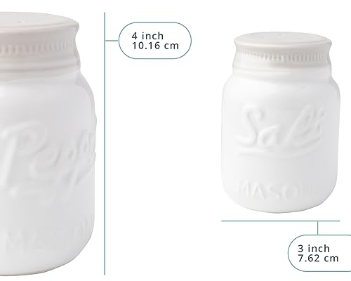 image for Comfify Vintage Mason Jar Salt & Pepper Shakers - Adorable Decorative 
