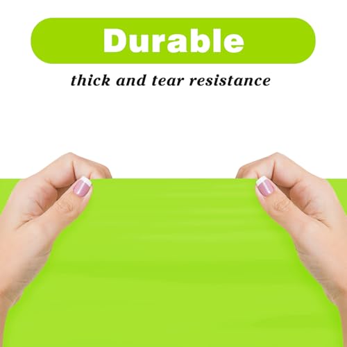Image of Kopokita 6 Pack Lime Green Plastic Tablecloths Disposable 54 x 108 Inch