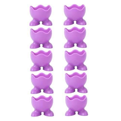 Hemobllo 10 Piezas Soportes de Silicona para Huevos Cocidos Tazas Prácticas para Hervir y Servir Huevos Antideslizantes y Resistentes Ligero y Compacto para Cocina Diaria