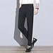 Maiyifu-GJ Men's Business Comfort Pant Casual Straight Fit Tapered Wedding Suit Pant Classic Lightweight Loose Fit Trousers (Black,31)