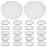 MOKKHNB Tapas para Vasos de Papel Desechables, 100 Unidades Ecológicas, Cubiertas a Prueba de Polvo para Cafeterías, Casas de Té y Salones de Uñas