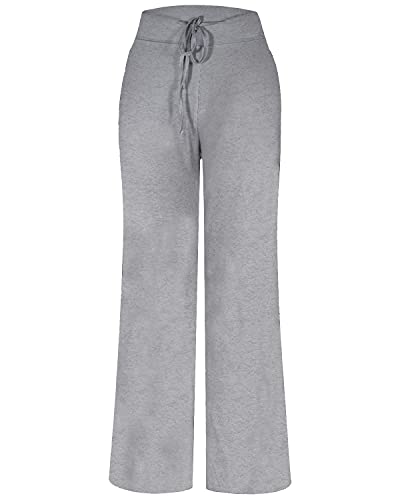 Image of NEWCOSPLAY Women's Comfy Pajama Pants Casual Drawstring Palazzo Lounge Wide Leg Pants