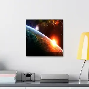 GADGETS WRAP Canvas Gallery Wrap Framed for Home Office Studio Living Room Decoration (10x10inch) - Solar System (2)
