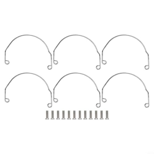 Iron Billiard Table Pocket Fixator Set, 6-Pack Corner and Middle Pocket Support Brackets with Screws for Pool and Snooker Tables