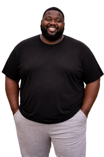 Image of MC BIG & TALL Men's Big and Tall T-Shirts - Stretch Cotton Crewneck T-Shirt Sizes 3X-10X - Durable & Breathable Everyday Tee