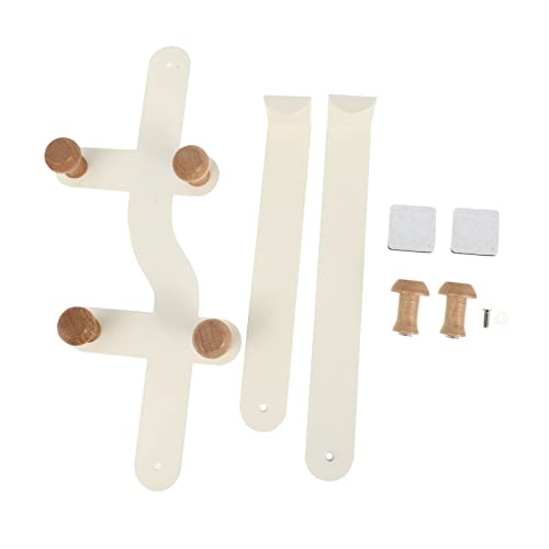 Unomor 6-Piece Wooden Door Hooks Multi-Functional Over Door Organizer for Storage