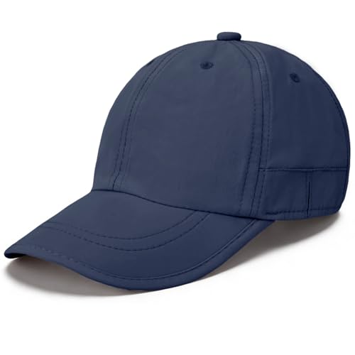ZOORON Soft Brim Baseball Cap Low Profile Unstructured Dad Hat Adjustable Washer Friendly Sport Hats for Golf Running (1pack-Navy Blue)