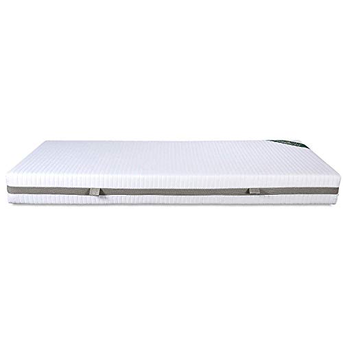 EVERGREENWEB Orthopädische Matratze 90x200 cm 20 Hoch aus Waterfoam + 1 Memory Foam Kissen KOSTENLOS Härtegrad H2/H3 mit Massage-Effekt, Abnehmbarer Waschbarer Bezug, Ideal für alle Betten | Sleepy – Bild 3