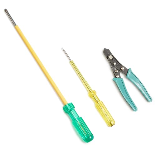 Image of Taparia Tk-054 903I, Ws06, 818 Screwdriver 2 In 1, Tester & Wire Stripper Tool Set, Multicolor