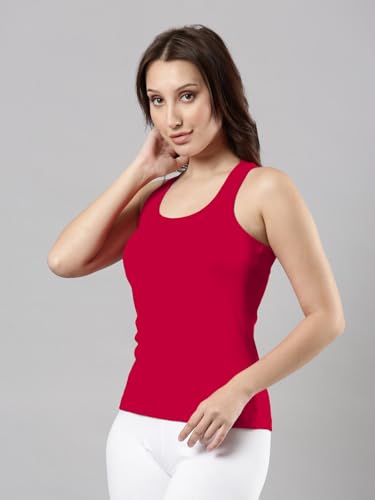 Image of Femmora Body Hugging Waist Length Camisole, Solid, Soft and Comfortable Cotton Fabric with Racer Back, for Women,Pack of 1