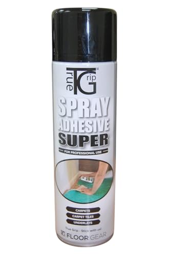 IMPERIAL STUDIOS True Grip 500ml Multi-Purpose Carpet Adhesive Spray - Strong Bond for Flooring, Vinyl, Wood, Foam, Upholstery, Underlay & Concrete - Quick Dry, Heavy Duty High Temperature Glue