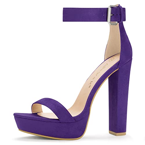 Image of Allegra K Women's Platform High Heel Ankle Strap Chunky Heels Sandals