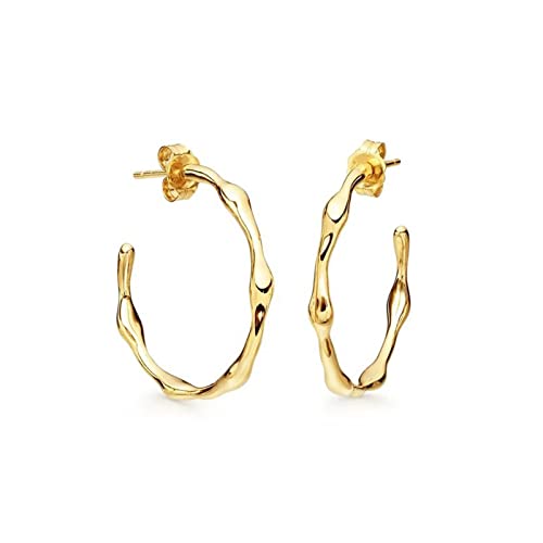 Boucles d'oreilles Cartilage en Argent 925 Massif, Créoles Vintage Haut de Gamme en C