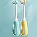FOREVIVE 2 Pieces 3 Sided Toddler Toothbrush, Three Bristles for Kids Toothbrush, Autism Soft Bristles,Soft and Gentle for Complete Tooth and Gum Care (C2（Blue+Yellow） Kids)