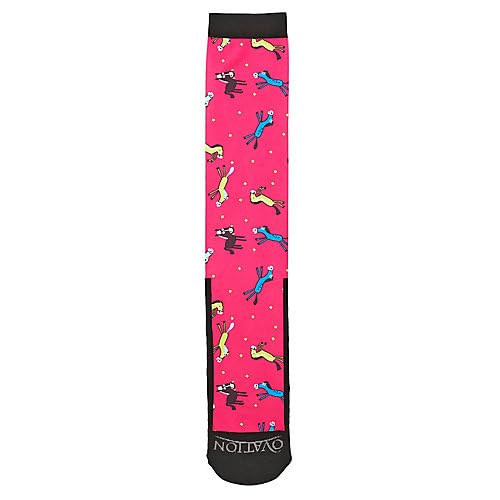 Ovation Child FootZees Boot Sock Pony Print Pink