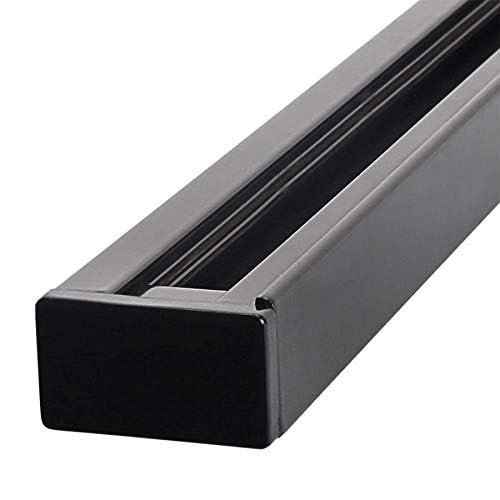 Nortek Led Light Track Ceiling Channel Rail Track line Trackway for led Track Light Spot Light & Focus Light (Track/TRACKWAY/Rail, Black Pack of 1)
