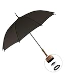 Steinweber Airbrella Schwarz - Intelligenter Regenschirm mit AirTag-Versteck - Sturmfest & Wasserdicht - Hochwertige Materialien - 98 cm Länge, ø 120 cm