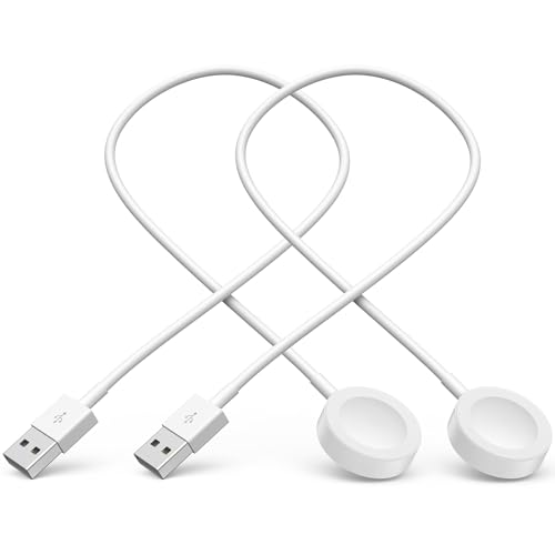 Image of 2Pack Short for Apple Watch Charger USB Magnetic Wireless Fast iWatch Charger Portable for Car Compatible with iWatch Ultra /Series 11 /10 /9 /8 /7 /6 /SE /SE2 /5 /4 /3 /2 /1-[0.3m /1ft]