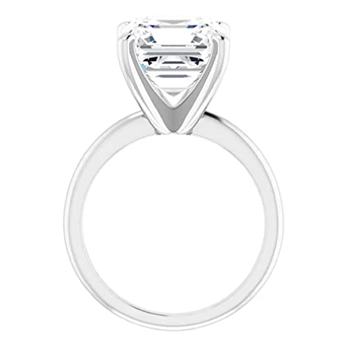Generic 5.0 Ct Asscher Cut Vvs1 Colorless Moissanite Engagement Ring thumb #3