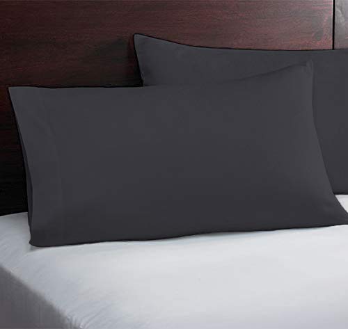 YRM - Cotton Pillow Covers (17"x27") - Set of - 2 | 300TC Thread Count | Long Staple 100% Egyptian Cotton Silky Soft | Exotic Collection | - Dark Grey
