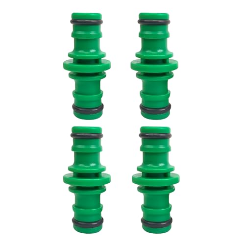 Cxryrzhe 4 Pcs Double Male Hose Connectors Leak-Proof & Durable Double Male Hose End Connector Hose Pipe Connectors for Garden Hose Tap and Garden Irrigation System