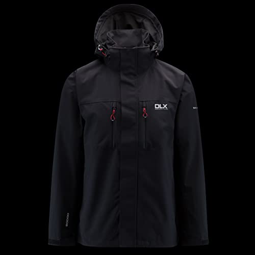Trespass DLX Mens Waterproof Jacket with Zip Off Hood, Pockets and Taped Seams Oswalt - Image 3