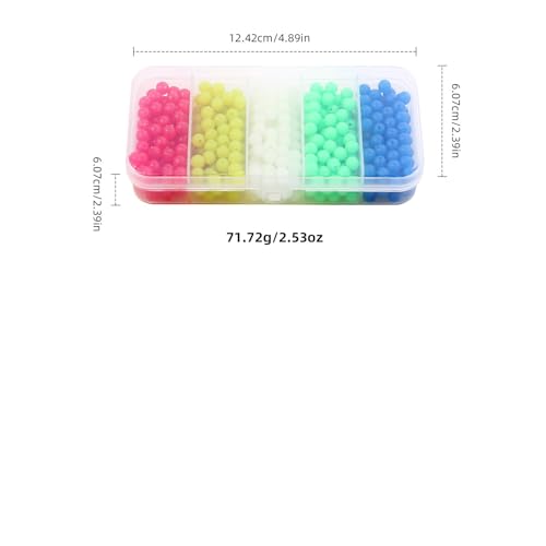 Set de 500 cuentas de pesca de plástico duro en caja miniatura 4