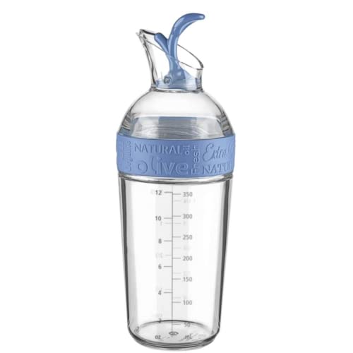 Mavi renkli 350 ml damlatmaz kapaklı ayçiçek yağı şişesi