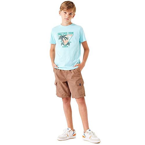 Bermuda Garcia garçon short été en coton léger taille ajustable