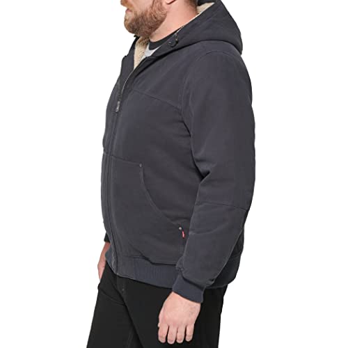 Image of Levi's Men's Workwear Cotton Canvas Hooded Bomber Jacket