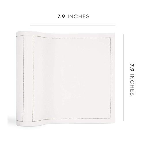 Cotton Luncheon Napkin - 7.9 x 7.9 in - 25 units per roll - Black