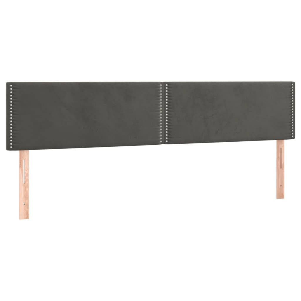 vidaXL Têtes de lit Gris foncé 160x5x78/88 cm Velours