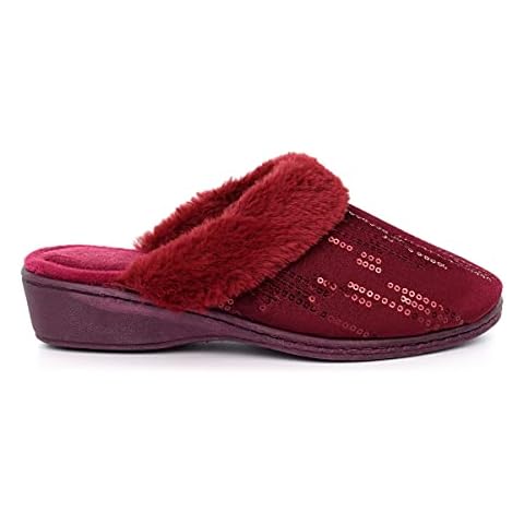 So Comfy Womens Megan Sequin Mule Slippers Cover