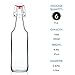 YEBODA Clear Glass Beer Bottles for Home Brewing with Easy Wire Swing Cap & Airtight Silicone Seal 16 oz- Case of 6