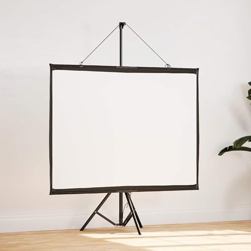 qohoio Schermo di Proiezione con Treppiede 60 Pollici 4:3,Schermi di Proiezione,Portatile,Ideale per Home Theatre,Film all’Interno e Esterno-4101040