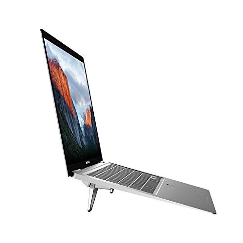 Remixmart Zinc Alloy Mini Laptop Stand Adjustable Computer Stand Portable Tablet Stand Foldable PC Holder Heat Dissipation And Ventilation Laptop Holder For HPSpectre, Dell, Microsoft, Acer, Zenbook ,