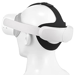 Oculus Quest 2 Headset Accessories Elite Head Strap Replacement Parts,Carrying Case Friendly-Soarking(White)