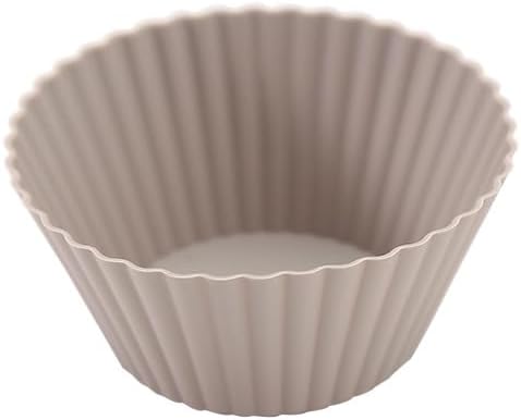 Miniatura 6 de Paquete de 24 moldes de silicona para muffins de grado alimenticio para tartas  cuadrado, corazón, redondo, formas de flores, tazas reutilizables