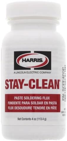 Harris Stay-Clean Paste Flux (4 oz), Pack of 4
