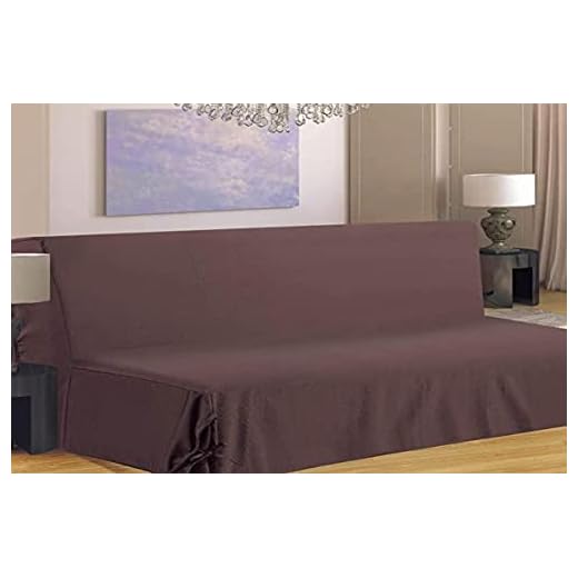 Homemaison HM69F516-80 Housse de Canapé pour BZ Polyester Taupe 190 x 140 cm