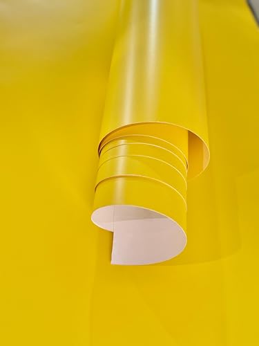 Image of Wall Stickers Pure Yellow Matt Wallpaper Decal DIY PVC Self-Adhesive Wallpaper for Office, Home Decorative(24x200, Yellow Mat)