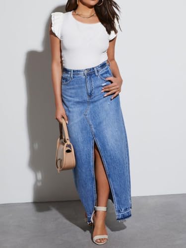 Lacozy Ruffle Sleeve Tops for Women Summer Short Sleeve Tee Shirts Casual Basic Cute Crewneck Workout Top Trendy Clothes3