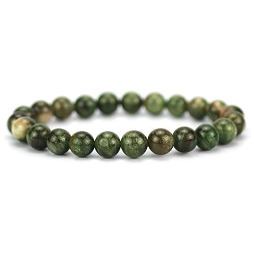 Angelstones Handmade Natural Healing Gemstone 8mm Round Beads Stretch Crystal Bracelet 7 Inch Unisex, 7.0 Inches, Natural Gemstone, Quartz