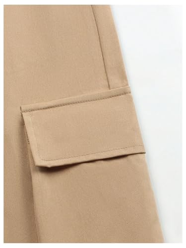 Men's Baggy Dress Pants Pleated Y2K Cargo Pants Baggy Wide Leg Trousers Business Work Office Slacks with Pocket3