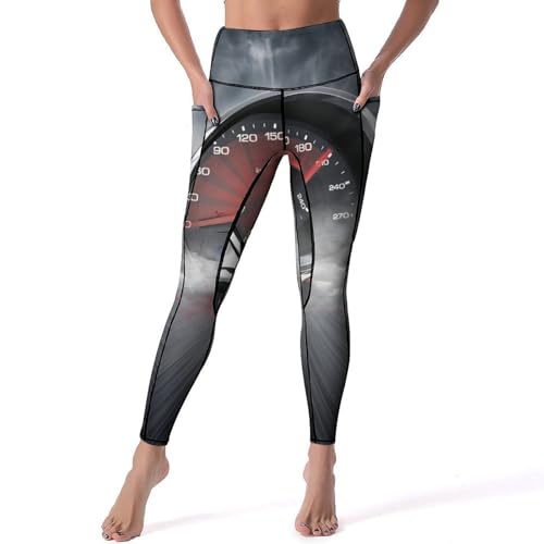 Pantalon de sport cadran de voiture legging femmes yoga taille haute leggings fitness gym S