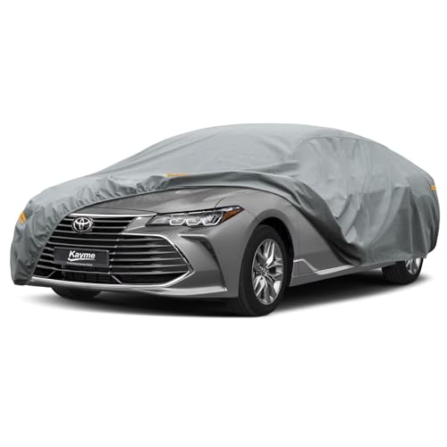 Image of Kayme Heavy Duty Car Cover Custom Fit Toyota Avalon Waterproof All Weather for Automobiles, Full Exterior Covers Sun Rain UV Protection.（Deliver About 3-10 Days）