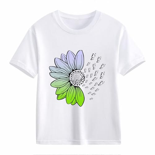 Girls Short Sleeve Tops Crewneck Loose Shirts Summer Tees T-Shirt Trendy Shirts Blouse Graphic Funny T Shirt2